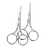 DECHOUS 2Pcs Stainless Steel Manual Eyebrow Trimming Scissors with Rounded Tips for Safe Nose Hair Removal Lightweight Facial Hair Cutting Tools for Men and Women view 1