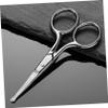 DECHOUS 2Pcs Stainless Steel Manual Eyebrow Trimming Scissors with Rounded Tips for Safe Nose Hair Removal Lightweight Facial Hair Cutting Tools for Men and Women view 4