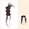 VVRPWASSLY Claw Clip in Bow Bun Chignon Hairpiece Fake Bun Ponytail Hair Extension Wig for Women Daily Party (Deep Brown) view 2