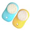 Baluue 2pcs Silicone Facial Cleansing Brush Dual Sided Manual Exfoliator for Deep Pore Cleaning and Massage Portable Lightweight Face Scrubber in Lemon Yellow and Sky Blue for Travel and view 1