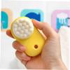 Baluue 2pcs Silicone Facial Cleansing Brush Dual Sided Manual Exfoliator for Deep Pore Cleaning and Massage Portable Lightweight Face Scrubber in Lemon Yellow and Sky Blue for Travel and view 3