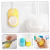 Baluue 2pcs Silicone Facial Cleansing Brush Dual Sided Manual Exfoliator for Deep Pore Cleaning and Massage Portable Lightweight Face Scrubber in Lemon Yellow and Sky Blue for Travel and view 4