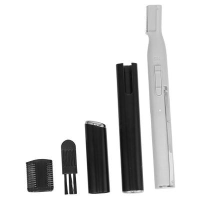 Beaupretty Professional Eyebrow Trimmer for Women Lightweight Mini Facial Hair Remover with Comb for Precise Painless Eyebrow and Neck Grooming Black