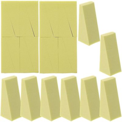 24pcs Makeup Sponges, Mini Wedge Shaped Applicator, Latex Free Cosmetic Sponge, Blending Sponges, Triangle Nail Art Sponges, for Liquid Cream, Loose Setting Powder
