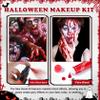 CAHIUYOA 3PCS Halloween Special Effects Makeup Kit - Washable Fake Blood Spray,Fake Blood Cream,Stipple Sponge, Face Body SFX Cosplay Kit for Vampire Zombie Clown Makeup view 2