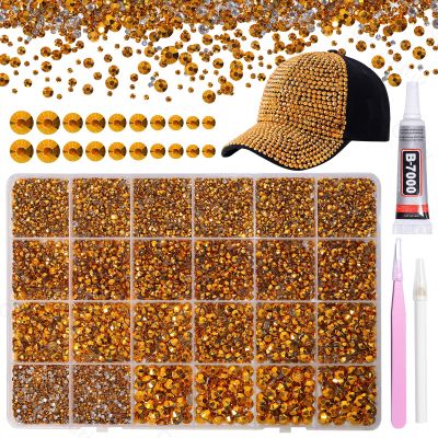 21000Pcs Gold Rhinestones for Bedazzling Kit, Mix Sizes Jelly Bedazzling Resin Gems, Gold Gems Bedazzling for Crafting, Flatback Resin Rhinestones for Craft DIY Face Makeup