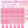 21000Pcs Light Pink Rhinestones for Bedazzling Kit, Mix Sizes Jelly Bedazzling Resin Gems, Pink AB Gems Bedazzling for Crafting, Flatback Resin Rhinestones for Craft DIY Face Makeup view 2