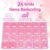 21000Pcs Light Pink Rhinestones for Bedazzling Kit, Mix Sizes Jelly Bedazzling Resin Gems, Pink AB Gems Bedazzling for Crafting, Flatback Resin Rhinestones for Craft DIY Face Makeup view 3