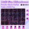 21000Pcs Purple Black Rhinestones for Bedazzling Kit, Mix Sizes Jelly Bedazzling Resin Gems, Gems Bedazzling for Crafting, Flatback Resin Rhinestones for Craft DIY Face Makeup view 2