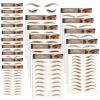 20 Sheets Eyebrow Tattoo Waterproof Eyebrow Sticker, 4D Hair Like Natural Fake Tattoo Eyebrows Peel Off Instant Transfers Brows Shaper Eyebrow Makeup Sticker for Women Girls, Variety Brown view 1