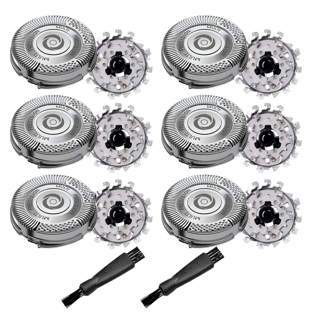 6 Pack SH50 Replacement Shaver Heads Compatible with Philips Norelco Series 5000, SH50 Replacement Blades for Philips Electric Shaving S5510, S5340, S5140