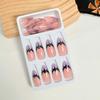 24PCS Halloween French Tip Press on Nails Purple Bat Almond Shape Fake Nails Glue on Nails Full Cover Acrylic Nails for Women Holiday Glossy Manicure view 4