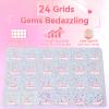 21000Pcs White AB Rhinestones for Bedazzling Kit, Mix Sizes Jelly Bedazzling Resin Gems, White Gems Bedazzling for Crafting, Flatback Resin Rhinestones for Craft DIY Face Makeup view 3