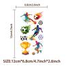 10 Sheets Soccer Temporary Tattoos for Teens - Football Sports Themed Fake Tattoo Stickers, Birthday Party Favors & Decorations (Soccer) view 2