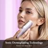 Dermaplaning Tool for Women Face - Edge Technology Sonic Dermaplane Razor for Facial Exfoliation & Peach Fuzz Hair Removal with 10 Refill Blades (Purple) view 3