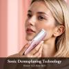 Dermaplaning Tool for Women Face - Edge Technology Sonic Dermaplane Razor for Facial Exfoliation & Peach Fuzz Hair Removal with 10 Refill Blades (Pink) view 3