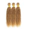 Color 27 Bundles Human Hair Honey Blonde Curly Human Hair Bundles Brazilian Grade 8A Remy Blonde Wet and Wavy Bundle Human Hair Extensions for Black Women (26 28 30 Inch) view 3