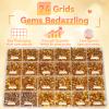 21000Pcs Golden Rhinestones for Bedazzling Kit, Mix Sizes Jelly Bedazzling Resin Gems, Golden Gems Bedazzling for Crafting, Flatback Resin Rhinestones for Craft DIY Face Makeup view 3