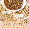 21000Pcs Golden Rhinestones for Bedazzling Kit, Mix Sizes Jelly Bedazzling Resin Gems, Golden Gems Bedazzling for Crafting, Flatback Resin Rhinestones for Craft DIY Face Makeup view 4