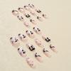 24Pcs Halloween Press on Nails White Cute Ghost Short Almond Fake Nails with Glue Black Heart Shaped Glue on Nails Glossy Acrylic Nails Reusable for Women Halloween Cute Nail Art Supplies view 2
