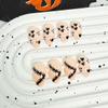24Pcs Halloween Press on Nails White Cute Ghost Short Almond Fake Nails with Glue Black Heart Shaped Glue on Nails Glossy Acrylic Nails Reusable for Women Halloween Cute Nail Art Supplies view 4