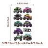 10 Sheets Monster Truck Temporary Tattoos for Teens - Race Car Themed Fake Tattoo Stickers, Birthday Party Favors & Decorations (Monster) view 2