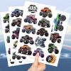 10 Sheets Monster Truck Temporary Tattoos for Teens - Race Car Themed Fake Tattoo Stickers, Birthday Party Favors & Decorations (Monster) view 3