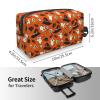 VTHXLOI Happy Halloween Pumpkin Travel Toiletry Bag Makeup Bag Waterproof Cosmetic Organizer Bag Bathroom Storage Bags for Women Men view 4