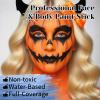 YBUETE Black Orange Face Body Paint Stick Set with Translucent Setting Powder and Sponges, Professional Full Coverage Face Painting for Adults Halloween Cosplay SFX Tiger Pumpkin Clown Makeup view 2