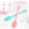 2PCS Silicone Facial Cleaning Brush- 2 in 1 Face Scrubber Exfoliator for Exfoliating, Massaging, Remove Blackheads- Face Mask Applicator Brush for for Mud, Clay, Lotion, DIY Mask view 2