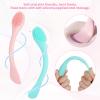2PCS Silicone Facial Cleaning Brush- 2 in 1 Face Scrubber Exfoliator for Exfoliating, Massaging, Remove Blackheads- Face Mask Applicator Brush for for Mud, Clay, Lotion, DIY Mask view 3