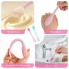 2PCS Silicone Facial Cleaning Brush- 2 in 1 Face Scrubber Exfoliator for Exfoliating, Massaging, Remove Blackheads- Face Mask Applicator Brush for for Mud, Clay, Lotion, DIY Mask view 4