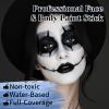YBUETE Black White Grey Face Body Paint Stick Set with Translucent Setting Powder and 3 Sponges, Professional Full Coverage Face Painting for Adults Halloween Cosplay SFX Skeleton Monster Makeup view 2