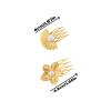 4Pcs Retro Hair Combs Golden Flower Vintage Hair Comb with Pearls Accessories Enhance Temperament view 2