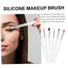 DECHOUS 6PCS Large Sequined Silicone Eyeshadow Brushes Mixed Colors Travel Friendly Eye Makeup Tools Durable and Easy to Carry for Professional and Home Use view 2