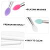 DECHOUS 6PCS Large Sequined Silicone Eyeshadow Brushes Mixed Colors Travel Friendly Eye Makeup Tools Durable and Easy to Carry for Professional and Home Use view 3