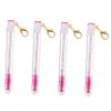 FOMIYES 4pcs Eyelash Brush Tubes with Diamond Keychain Portable Mascara Wands for Eyebrow and Lash Application Durable Plastic and Travel Friendly Makeup Tool view 1