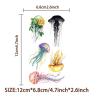 10 Sheets Animals Jellyfish Temporary Tattoo Stickers for Kids Girls Boys Arm, Long Lasting Temp Bulk Colorful Ocean Jelly Fish Decals Fake Tattoo Stickers Body Face, Party Favor Supplies (Jellyfish) view 2
