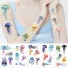 10 Sheets Animals Jellyfish Temporary Tattoo Stickers for Kids Girls Boys Arm, Long Lasting Temp Bulk Colorful Ocean Jelly Fish Decals Fake Tattoo Stickers Body Face, Party Favor Supplies (Jellyfish) view 4
