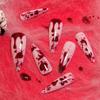 24Pcs Halloween Press on Nails Horror Blood Extra Long Fake Nail Tips Red White Full Cover Acrylic Nails Reusable for Women Holiday Manicure Decoration Supplies view 3