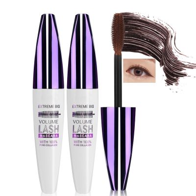 2PCS Brown Mascara for Eyelashes, 5D Colored Mascara WaterproofNatural CurlingLengthening Curling rimel de pestaas Volumefor Women Eye Makeup Cosplay & Parties