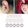 jiingekk Piercing Silicone Discs Flexible Anti Hyperplasia Saucer Prevents Irritation Drilling Ear Piercing Discs Silicone, One Size, as described, as described view 4