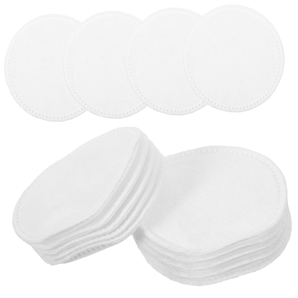 Baluue 200 Pcs Thickened Three Layer Makeup Cotton Pads Facial Remover Soft Skin Friendly Round Cotton Rounds for Makeup Removal Portable and Disposable