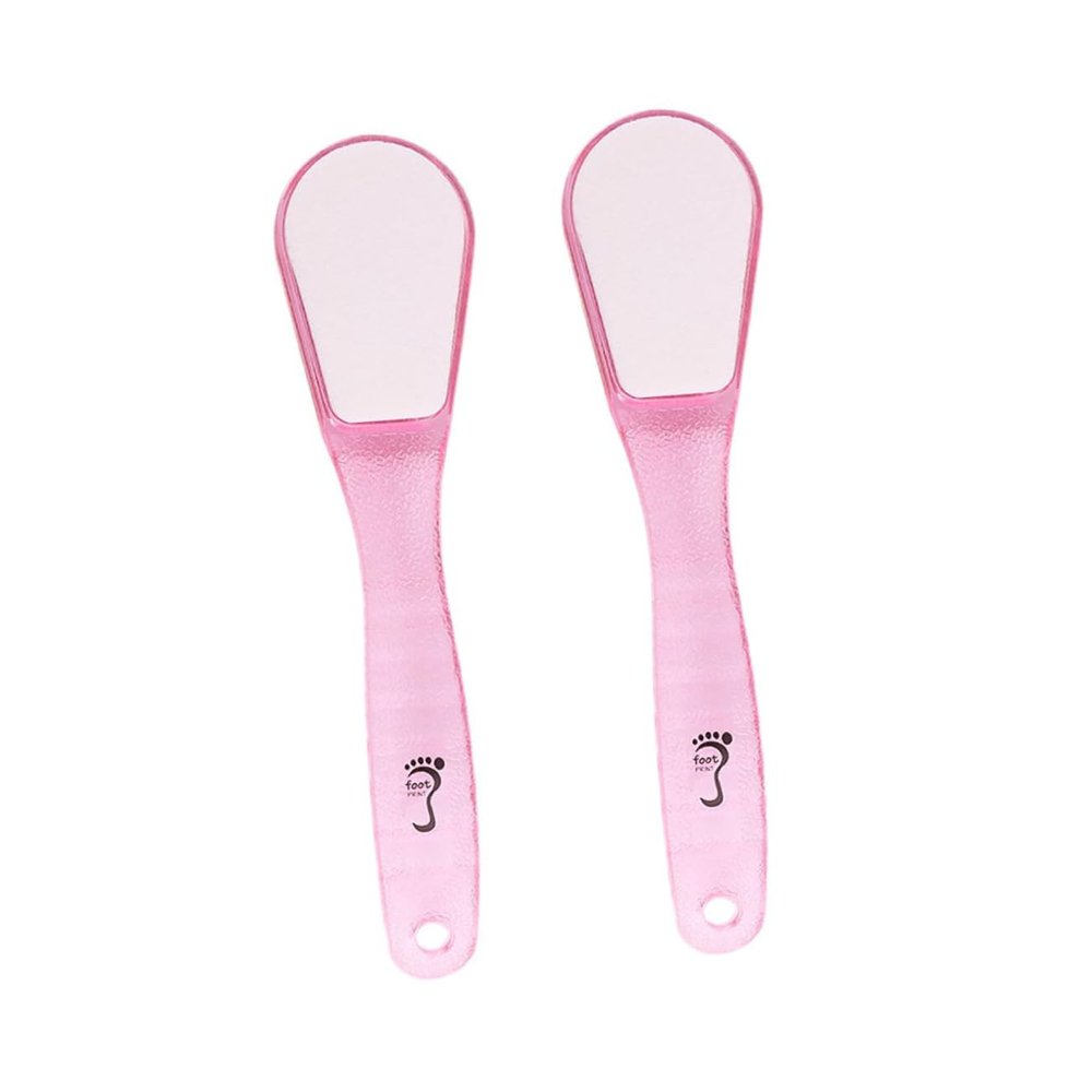 Didiseaon 2Pcs Double Sided Foot Grinding Stones Durable Callus Removers for Dead Skin Removal and Foot Massage Comfortable Grip Practical Pedicure Files Random Color