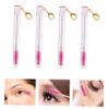 CATIEBYE 4pcs Portable Eyelash Tube with Keychain Durable Plastic Mascara Wands for Travel and Daily Makeup Artificial Fiber Lash Brush Applicators for Delicate Fashionable Eyelash Styling view 3
