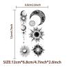 10 Sheets Sun & Moon Temporary Tattoos Birthday Themed Party Supplies Decoration Favors Lunar & Solar Sticker for Kids Boys Home Activity Class Prizes Carnival Holldays Rewards (Sun Moon) view 2