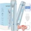 Electric Bikini Trimmer Tools for Women,Ipx7 Waterproof,Double Head Detachable Shavers Razors for Facial Face Chin Underarm Eyebrow (Blue) view 1