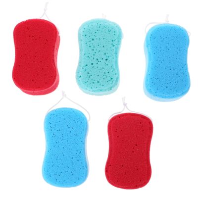 ASAKKURA 5Pcs Body Scrubber Bath Sponge Mixed Colors Deep Cleansing Soft Exfoliating Shower Sponges for Healthy Skin and Comfortable Bathing Experience