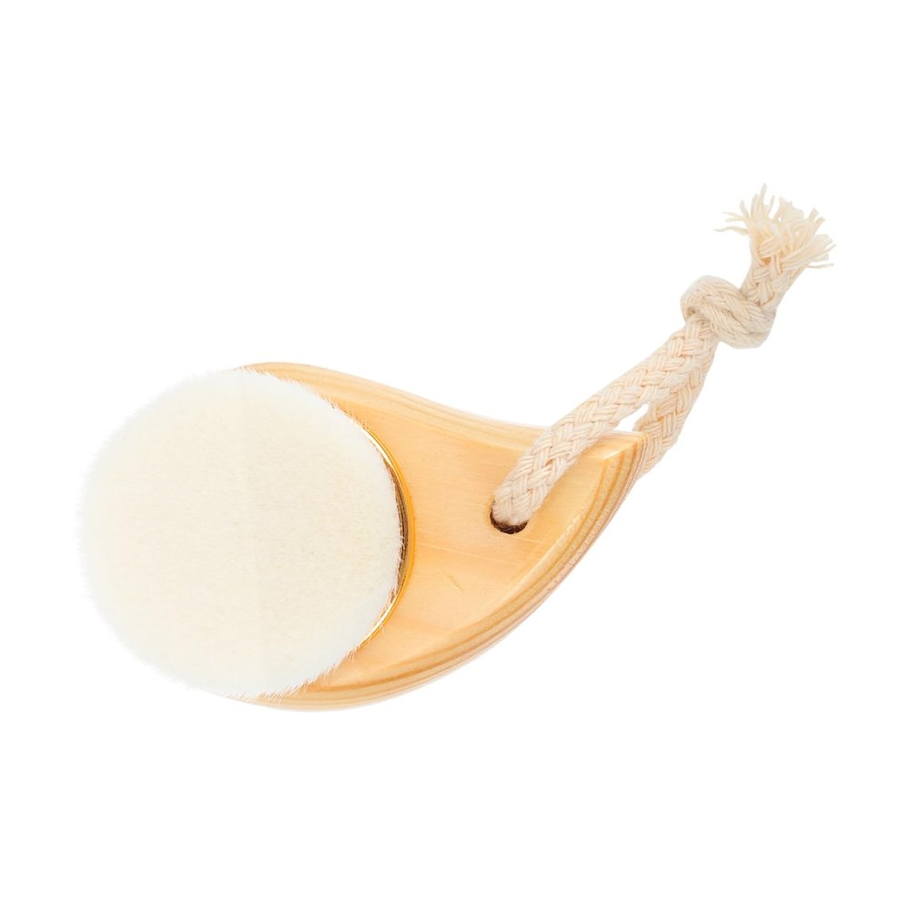BESTYASH Wood Handle Facial Brush for Deep Pore Cleansing Comfortable Face Scrubber with Soft Bristles Daily Use Home Facial Brush Massager for Smooth Skin and Makeup Removal