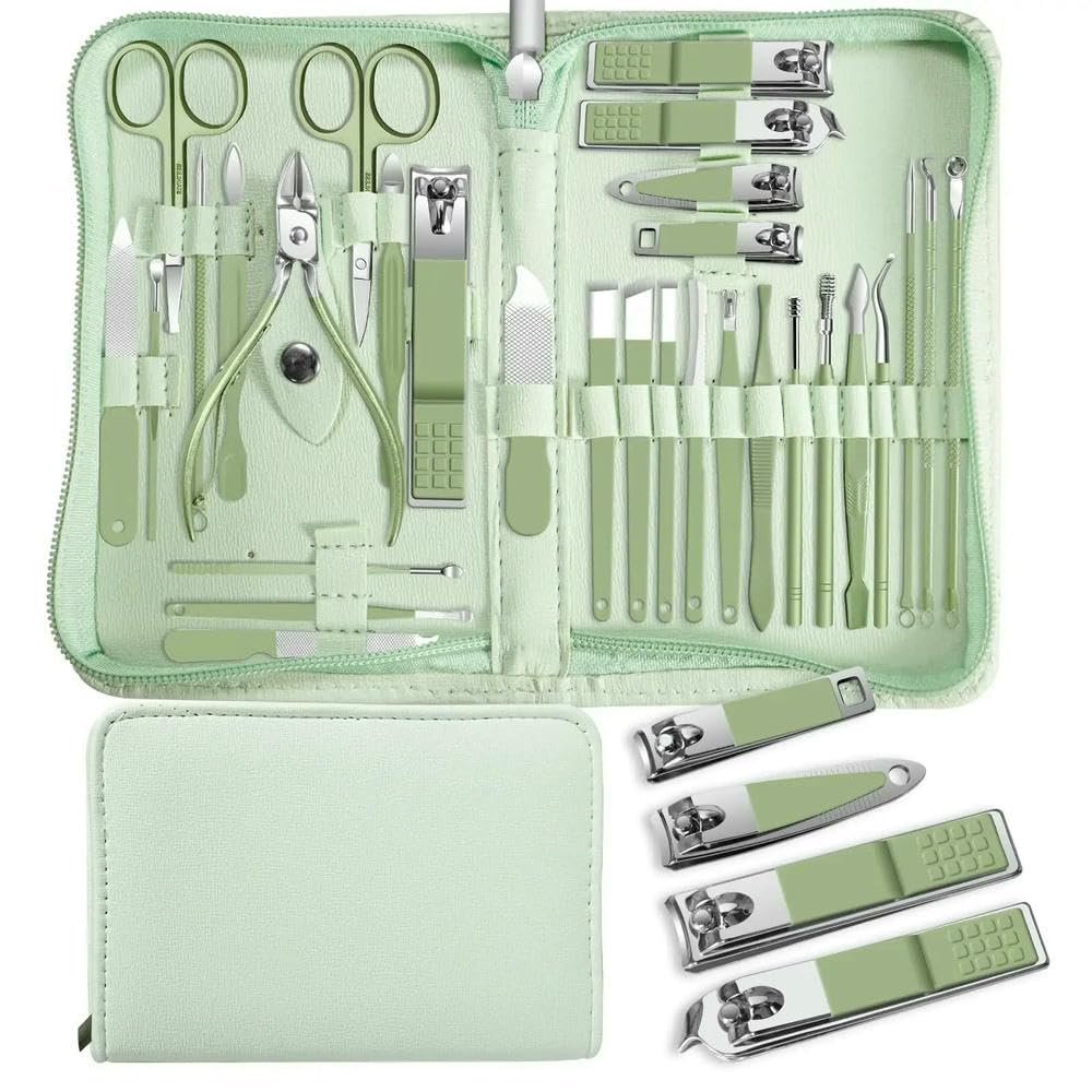 30 in 1 Manicure Cutters Nail Clipper Set Household Steel Manicure Kit Clippers Pedicure Sciss